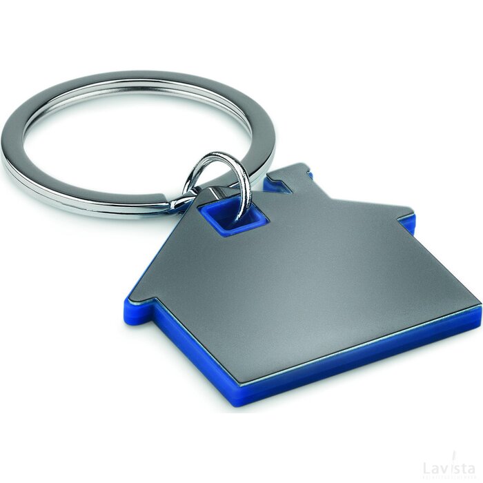 Huisvormige sleutelhanger Imba royal blauw