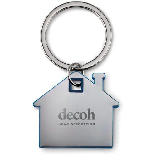 Huisvormige sleutelhanger Imba royal blauw