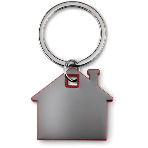 Huisvormige sleutelhanger Imba rood