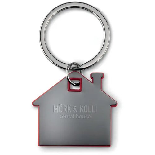 Huisvormige sleutelhanger Imba rood