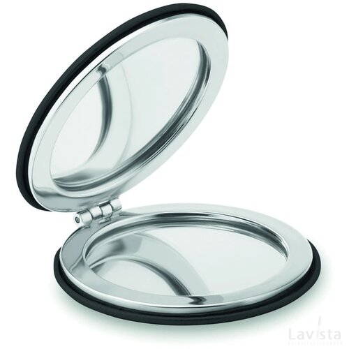 Magnetische dubbele spiegel Glow round zwart
