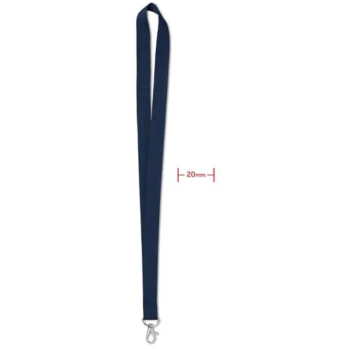 Lanyard 20 mm Simple lany blauw