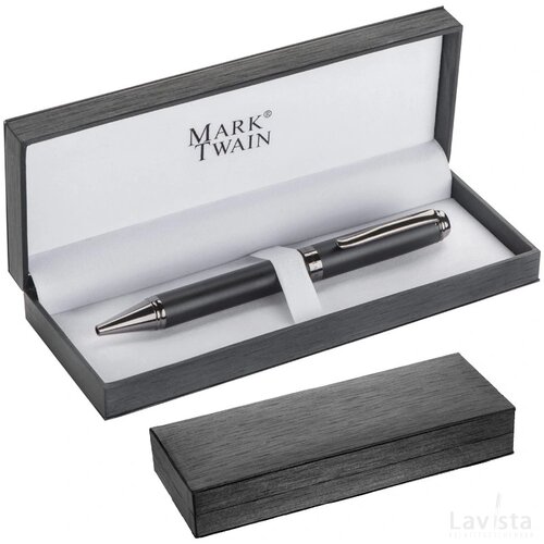 Metalen balpen - Mark Twain altena zwart