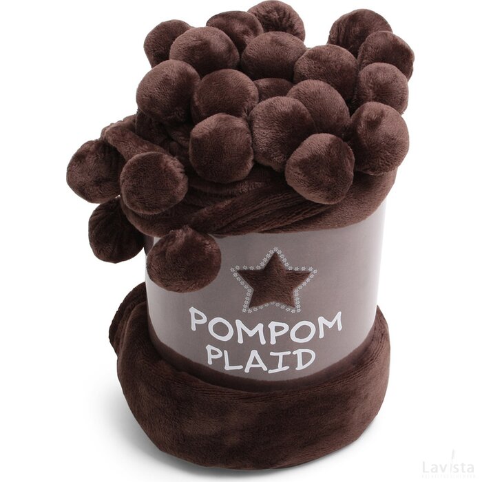 Pom Pom Plaid Solid Brown