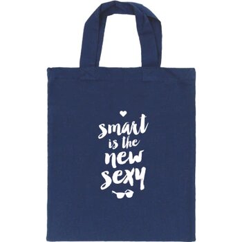 Bedrukte tas | Kleine katoenen draagtas Blauw
