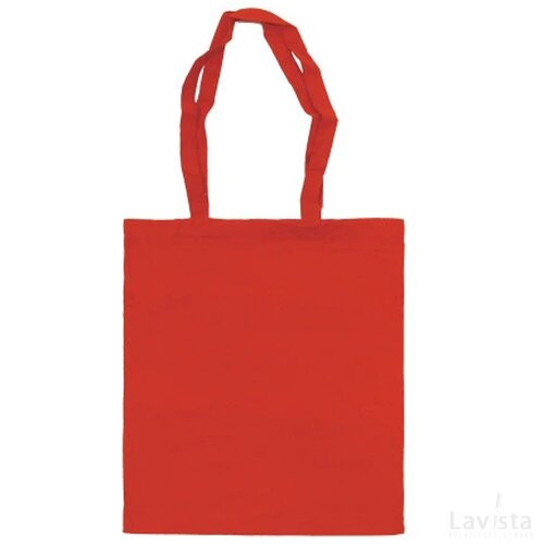 Katoenen draagtas gekleurd Rood