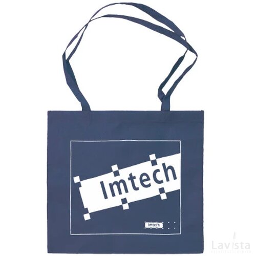 Non Woven tassen met lange hengsels gekleurd Blauw
