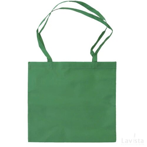 Non Woven tassen met lange hengsels gekleurd Groen
