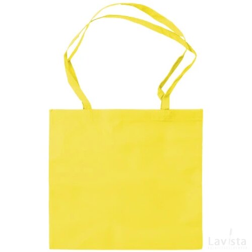 Non Woven tassen met lange hengsels gekleurd Geel