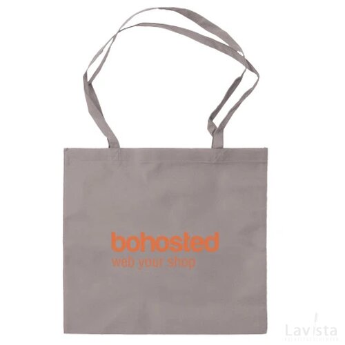 Non Woven tassen met lange hengsels gekleurd Grijs