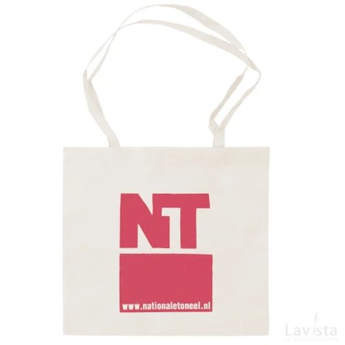 Non Woven tassen met lange hengsels gekleurd Wit