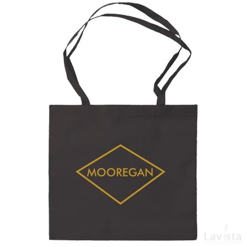 Non Woven tassen met lange hengsels gekleurd Zwart