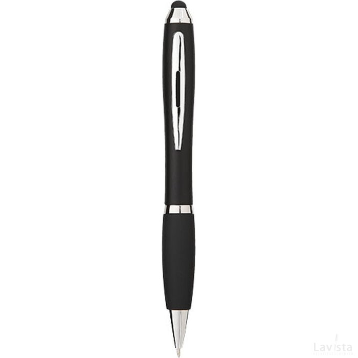 Nash stylus balpen met gekleurde houder en zwarte grip Zwart
