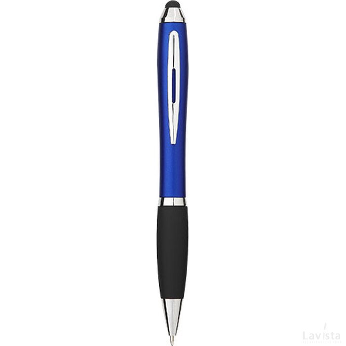 Nash stylus balpen met gekleurde houder en zwarte grip koningsblauw,Zwart Koningsblauw, Zwart Koningsblauw/Zwart