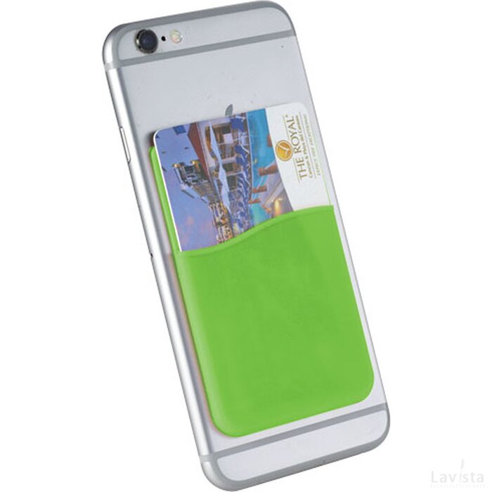 Slim siliconen kaarthouder Lime