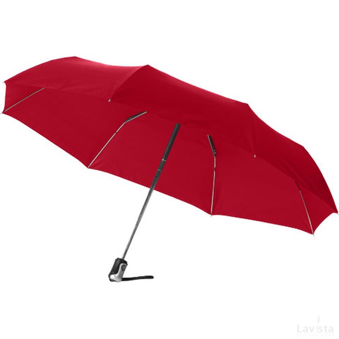 Alex 21.5'' 3 sectie automatische paraplu Rood