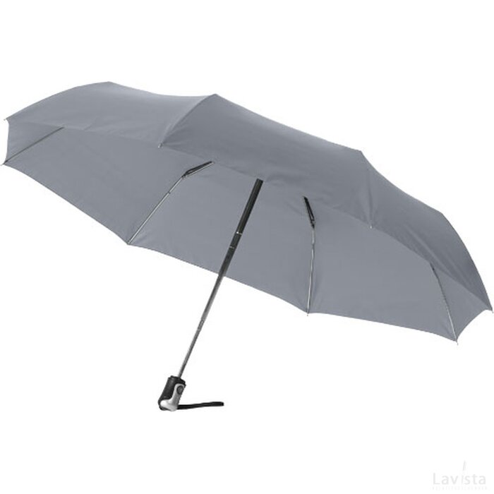 Alex 21.5'' 3 sectie automatische paraplu Grijs