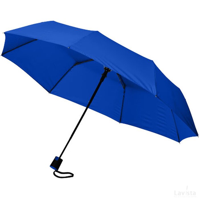Wali 21'' 3 sectie automatische paraplu koningsblauw Koningsblauw