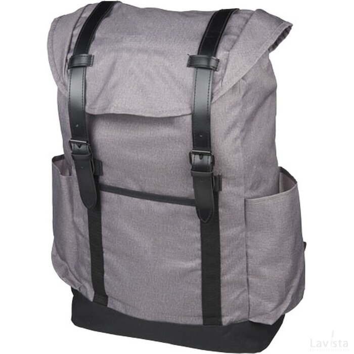 Thomas 16” laptop rugzak Grijs gemeleerd Heather grijs, Zwart