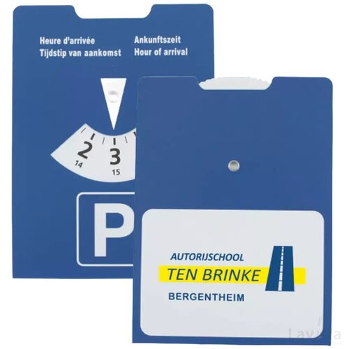 Kartonnen parkeerschijf Blauw