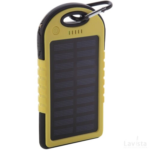 Lenard Usb Power Bank Met Zonne Energie Lader Geel