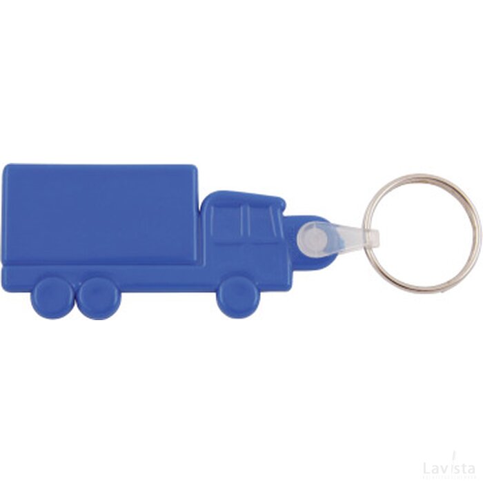Plastic sleutelhanger “truck” Blauw