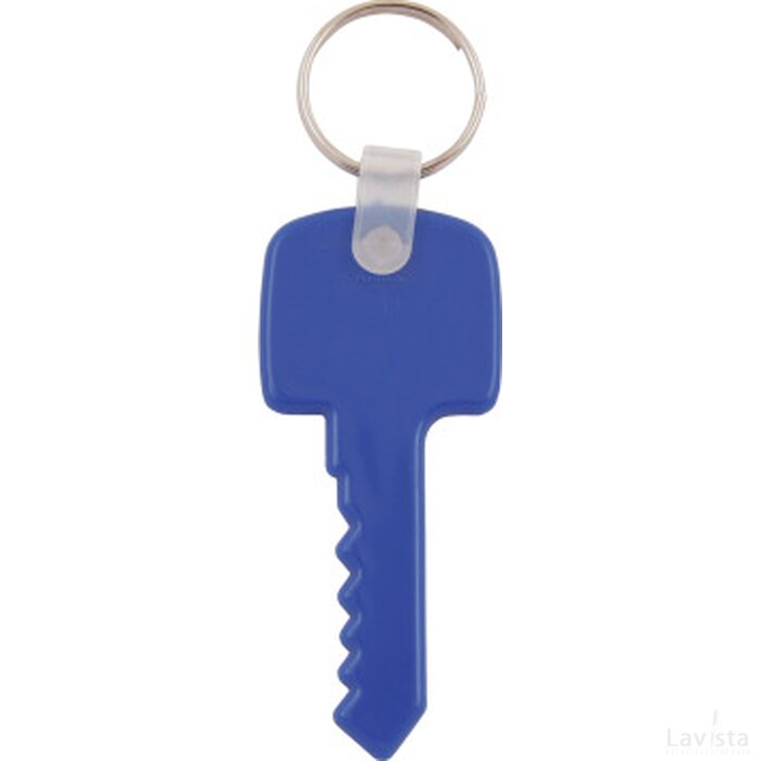 Plastic sleutelhanger “sleutel” Blauw