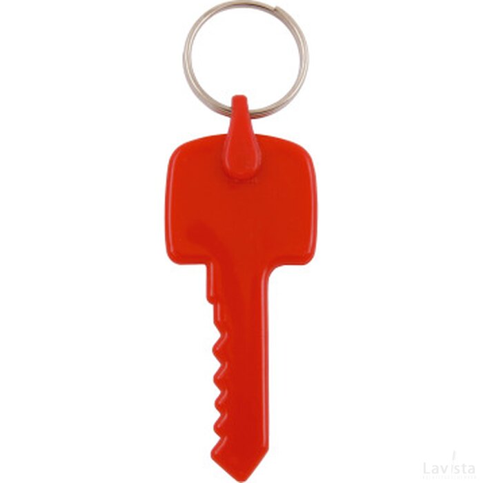 Plastic sleutelhanger “sleutel” Rood