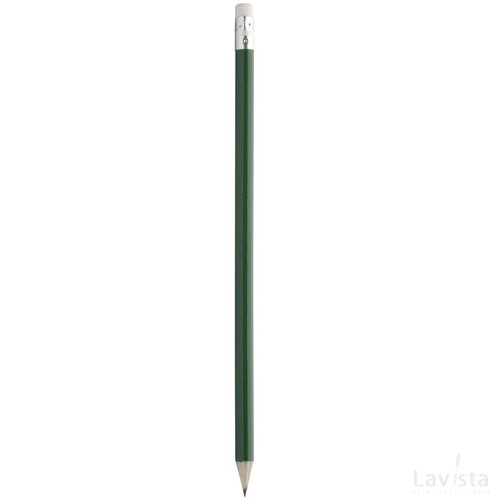 Geslepen potlood met witte gum Groen