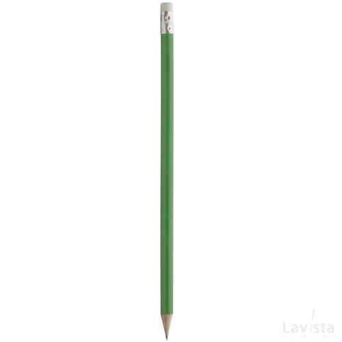 Geslepen potlood met witte gum Groen