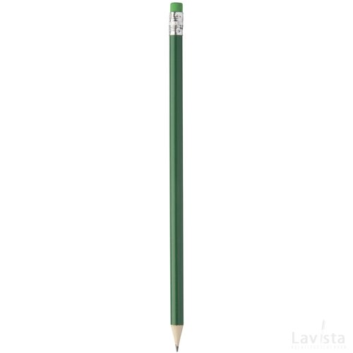 Geslepen potlood met gekleurde gum Groen