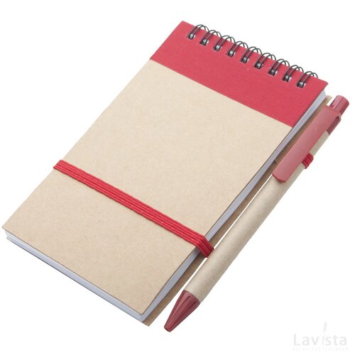 Ecocard Notitieboek Rood