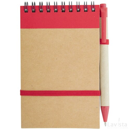 Ecocard Notitieboek Rood