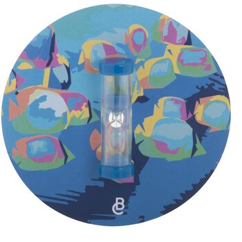 Zandloper met zuignap Blauw