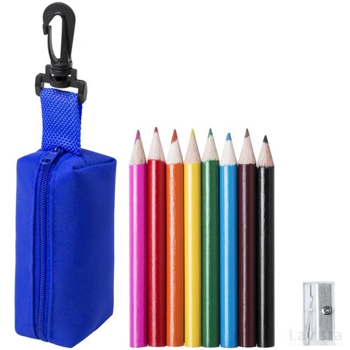 Setje kleurpotloden in hoes Blauw
