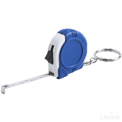 Mini rolmaat met sleutelhanger Blauw