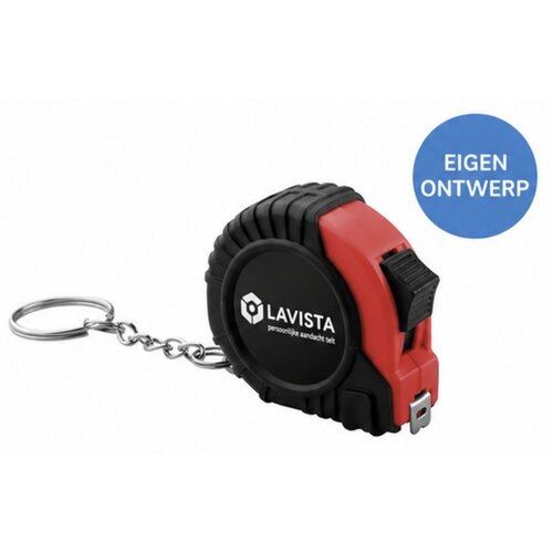 Sleutelhanger Rolbandmaat 2M Zwart