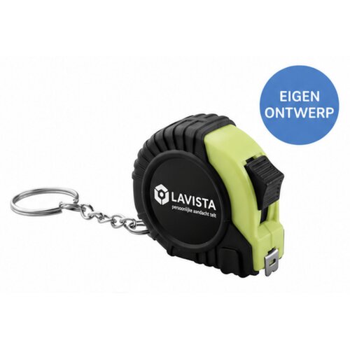 Sleutelhanger Rolbandmaat 2M Zwart