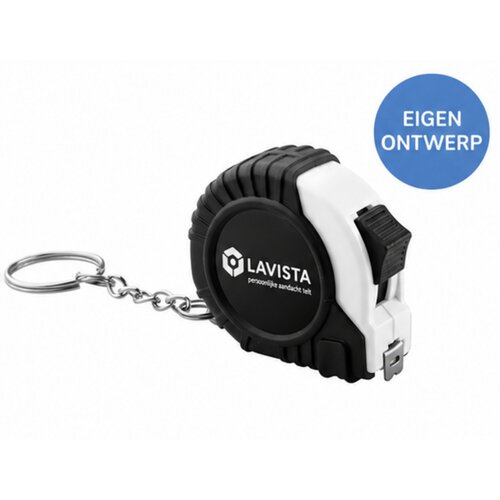 Sleutelhanger Rolbandmaat 2M Wit