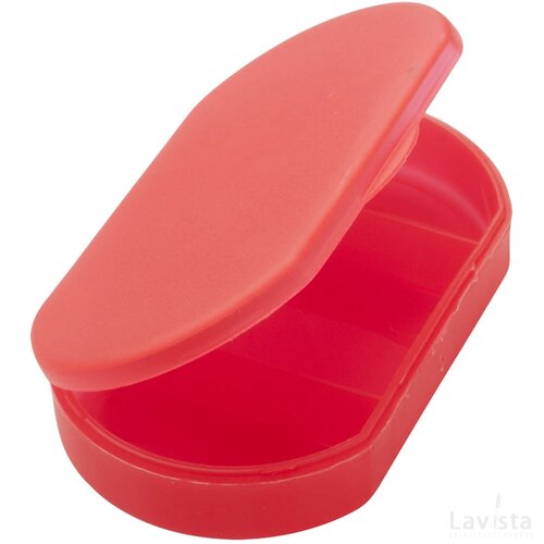 Pillendoosje met 3 compartimenten Rood