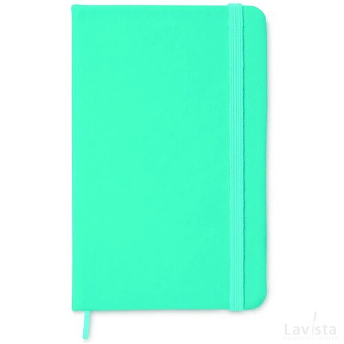 A6 notitieboekje, gelinieerd Notelux turquoise