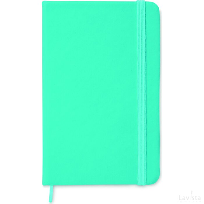 A6 notitieboekje, gelinieerd Notelux turquoise