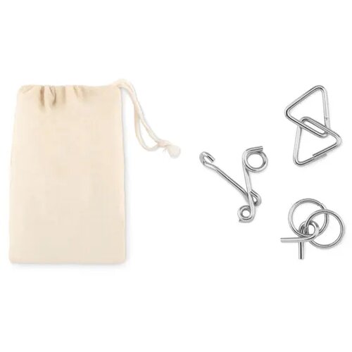 Set van 3 denkspelletjes Beige