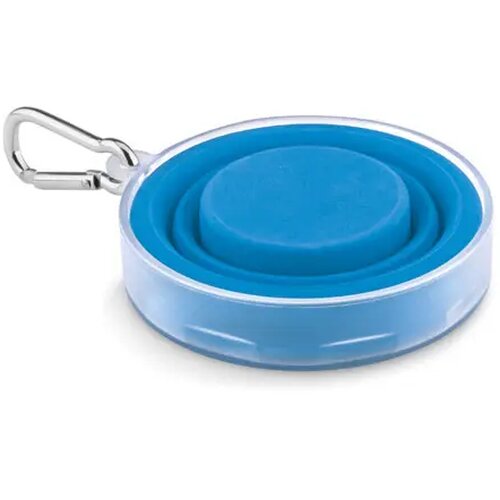 Opvouwbare siliconen beker Cup pill blauw