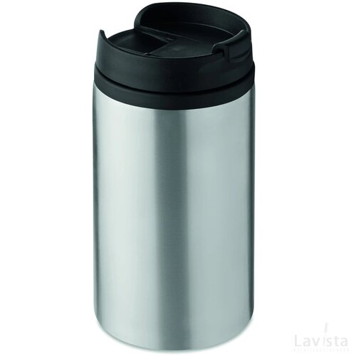 Dubbelwandige beker 250 ml Falun mat zilver