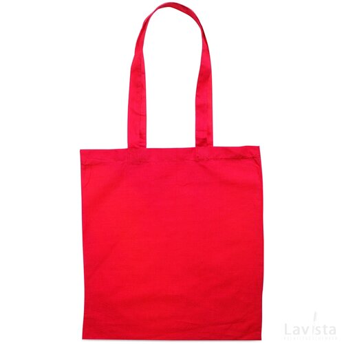 Katoenen boodschappentas Cottonel colour + rood