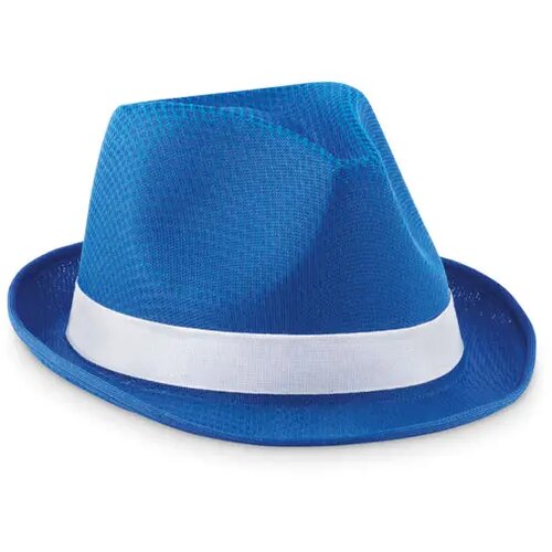 Polyester zonnehoed Woogie royal blauw