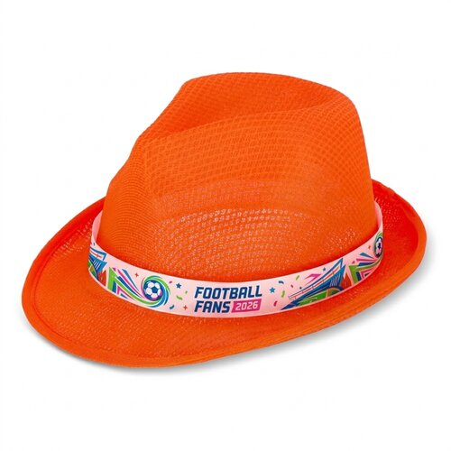 Polyester zonnehoed Woogie oranje