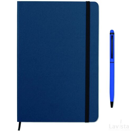 Notitieboekje a5 styluspen Neilo set blauw