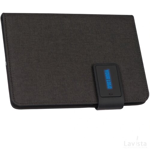 Notitieboek DIN A5 met geïntegreerde powerbank blauw